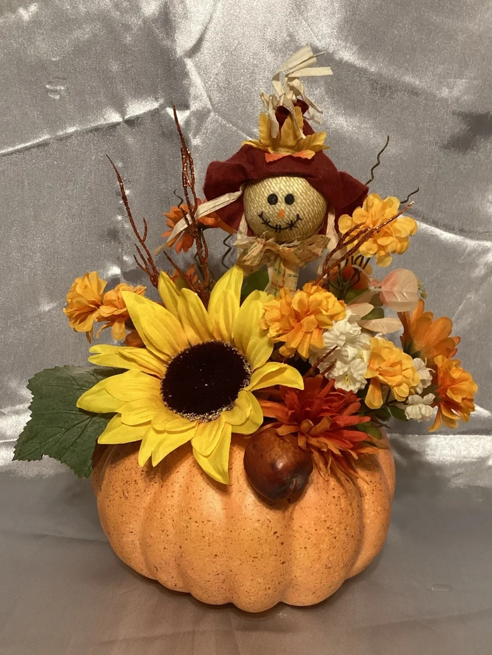 Fall Pumpkin Floral Centerpiece